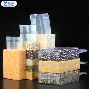 Sac <span class=keywords><strong>de</strong></span> conservation alimentaire en nylon épais sous vide, laminé transparent, avec fermeture à compression pour riz, céréales et flocons d'avoine - Product Image 2