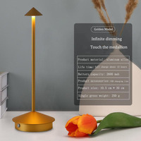 Lampe de table LED moderne sans fil à interrupteur tactile en aluminium, idéale pour la lecture et la décoration intérieure – Meilleure vente