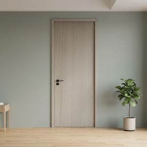 Puerta Interior Moderna Minimalista de Madera con Panel Plano y Aislamiento Acústico para Baño de Hospital, Fabricante OEM ODM - Product Image 3