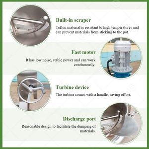 Boîte à chaleur à gaz Couvercle de <span class=keywords><strong>robot</strong></span> de cuisine Sucre industriel Vapeur sous vide 20 L Lbs 1000l Mélangeur de cuisine avec couvercle - Product Image 3