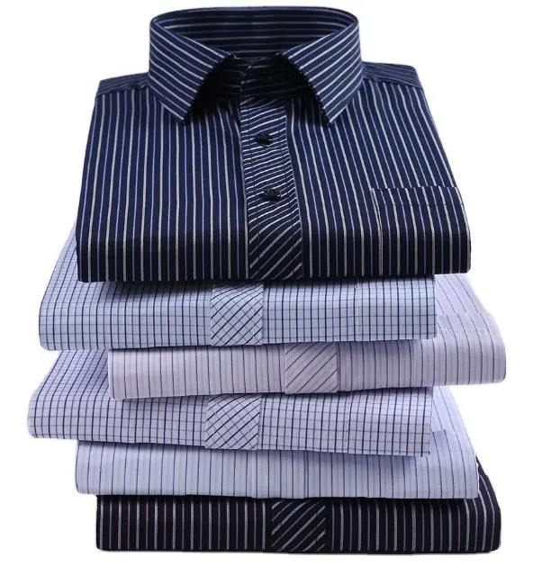 Laatste Nieuwe Hoge Kwaliteit Formele Lange Mouwen Verticale Streep Shirts