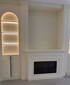 Vitrine de salon en bois, design de salon, meubles de salon, vitrine pour appartements et hôtels, armoire murale de salon - Product Image 1