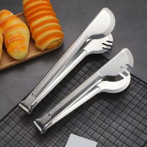 Stainless Steel Food Tongs Multi Functional Heat Resistant Kitchen <b>BBQ</b> Tools For Steak Bread Fish Grilling - Product Image 1