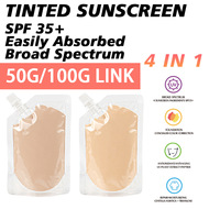 Fond de Teint Liquide Couvrant Large Spectre 50g/100g Hydratant Éclaircissant Longue Tenue pour Peaux Foncées Recharge