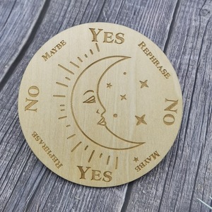 <span class=keywords><strong>13</strong></span> Uds 10cm diseño personalizado <span class=keywords><strong>calendario</strong></span> Wiccan tablero grabado de madera decoración del hogar y regalo de brujería sol y luna tablero de madera contrachapada posavasos - Product Image 5