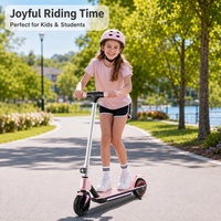 Trottinette électrique sans balais pour enfants 21,6 V 130 W 2,5 Ah Lithium Étanche Pliable 6,5 Pouces 3 Vitesses 8/12/14 km/h Lumière LED Frein Électrique 70 kg