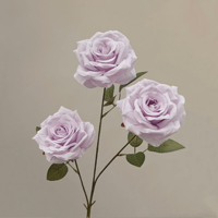 Colección de Flores Artificiales de Seda Realistas Hechas a Mano en Color Morado, Surtido de Rosas, Hortensias y Lirios para Bodas, Día de la Madre y Decoración de Exteriores