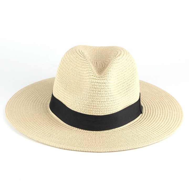 Wholesale Beach Panama Hats Custom Summer Women Men Bulk Paper Straw