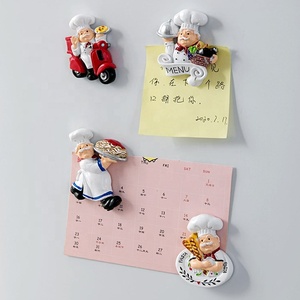 Custom 3D Creative French Chef Fridge Magnet Sticker 4 <strong>Style</strong> <strong>Art</strong> Decoration Funny Resin Cartoon Souvenir <strong>Promotional</strong> <strong>Product</strong> - Product Image 5