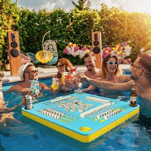 Table de Mahjong flottante pour piscine, plateau pour jeux de cartes, Mahjong, Poker, <span class=keywords><strong>Scrabble</strong></span>, Dominos, Fournitures pour fêtes estivales à la plage - Product Image 5
