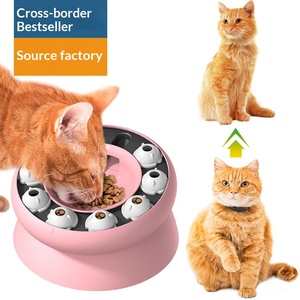 PAIPET Nuevo Plato Giratorio <span class=keywords><strong>de</strong></span> Plástico para Gatos con Dispensador <span class=keywords><strong>de</strong></span> Comida y Juguete Interactivo, Superventas - Product Image 1