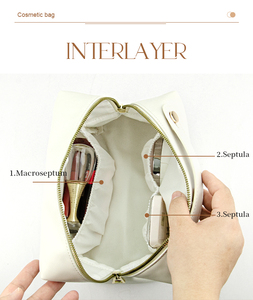 Di alta qualità di grandi dimensioni facile stoccaggio cosmetico viaggio Casual di lusso alla moda borsa per il trucco con manico - Product Image 5