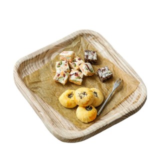 Wooden Square <b>Tray</b> Paulownia Wood Vintage Solid Wood Fruit Plate <b>Dinner</b> Plate Serving <b>Tray</b> For Home Hotel Use - Product Image 4