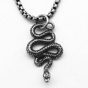 Collar con Colgante de Serpiente de Acero Inoxidable Unisex yunique, Diseño Animal, Estilo Punk, Joyería, Cadena de Metal 316L, Accesorio de Moda - Product Image 1