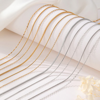 Non Ternir No Fade Collier Femmes Ins Chaîne En Acier Inoxydable Fabrication de Bijoux PVD Plaqué Or Collier Chaînes De Serpent
