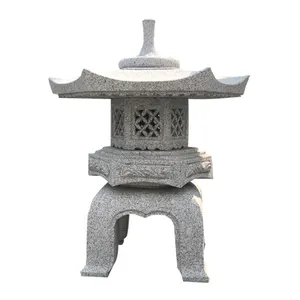 <span class=keywords><strong>Lanterne</strong></span> de pagode en <span class=keywords><strong>pierre</strong></span> de granit de jardin japonais de taille personnalisée en gros à vendre - Product Image 1