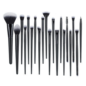 Super professionnel noir 20 pièces ensemble de pinceaux de maquillage cosmétique Cosmetiquera Brochas marque privée <span class=keywords><strong>Glam</strong></span> <span class=keywords><strong>Brush</strong></span> Kit bon prix - Product Image 2