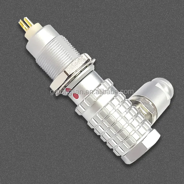 Compatible FGG EGG.3B 10pin Circular Self Locking Push Pull Connector With Brass Contacts