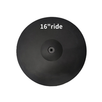 Cymbale professionnelle en caoutchouc pleine surface 12, 14, 16, 18 pouces à 3 zones avec fonction choke pour batterie électronique et instrument de percussion