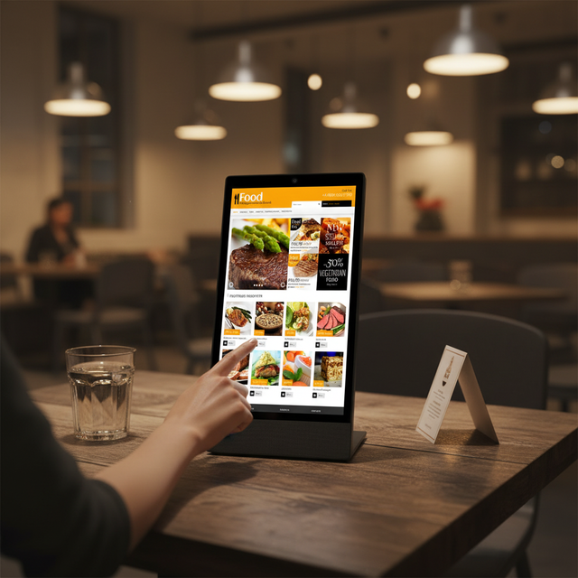 Desktop 15.6 Inch Android Digital Poster Self-Service Business Advertising Player L-Shaped Commercial Tablet Shopping Mall