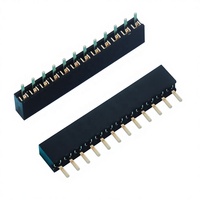 Header FEMALE 2.0MM PITCH 1*40P Single Row Tipe U H=4.0/4.3/4.6 Tipe Lurus 2mm Konektor Header FEMALE PCB