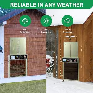 Puerta Automática para Gallinero Solar con Temporizador, Sensor de Luz, Control Remoto de 20 Metros de Alcance, Antipellizcos, Seguridad, Resistente a la Intemperie, Aleación de Aluminio - Product Image 5