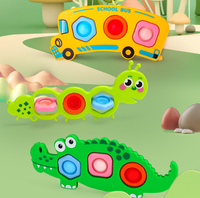 Juguetes Sensoriales Fidget Popper para Niños Pequeños de 1 a 3 Años, Juguete Educativo Montessori de Viaje para Niños y Niñas, Juego de Juguetes para Aliviar el Estrés