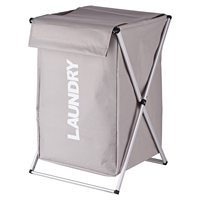 Panier à linge et de rangement en tissu Oxford imperméable avec couvercle et pieds de support pour vêtements domestiques