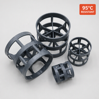 95 ° Anneau Pall en CPVC résistant aux hautes températures 25mm 38mm 50mm 76mm pour épurateur de gaz industriel