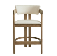 Chaise haute de bar la plus vendue, avec dossier rembourré et structure en bois massif, pour salle à manger