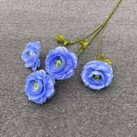 Bunga Ranunculus Sutra 4 Kepala Harga Murah untuk Dekorasi Pesta Pernikahan, Bunga Artificial untuk Centerpiece
