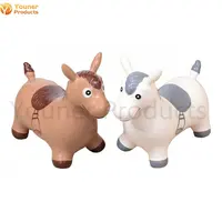 XL最新デザインカスタムプリントインフレータブルPVCジャンプ動物ホッパーカラフルな面白い雄牛のおもちゃ子供大人の楽しみ