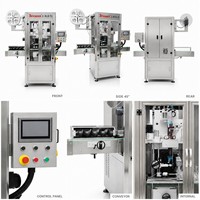 Machine d'étiquetage automatique électrique BRICSPACK à commande PLC, tunnel de rétraction à vapeur, certifiée CE, pour usine
