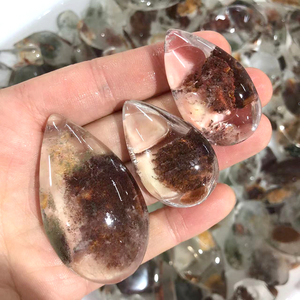 Wholesale Natural <b>Drop</b> Shape Lodolite Quartz Gemstone Polished Crystal for Home Decoration and Healing - Product Image 6