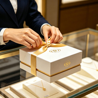 Boîte en papier pour bijoux, cadeaux, expédition et envoi postal, à double paroi, résistante à la graisse, élégante, robuste, personnalisée, recyclée, avec poignée