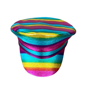 Sombrero de Capitán LGBTQ para Adultos, Arcoíris, Carnaval, Festival, Día <span class=keywords><strong>del</strong></span> Orgullo, Sombreros Rave, Burning Man, Mes <span class=keywords><strong>del</strong></span> Orgullo, Desfile, Accesorio para Disfraces de Fiesta - Product Image 4