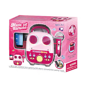 Machine à chanter pour filles 2024, nouvelle machine à chanter avec microphone, jouet rose, machine à karaoké avec lumière musicale - Product Image 6