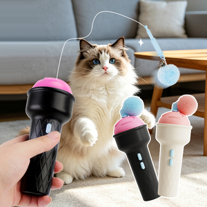 Jouet électrique interactif pour chat, forme crème glacée, rétractable automatiquement, style paresseux - Product Image 2