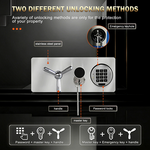 CEQSAFE Heavy-Duty Fireproof & Theft-<b>Proof</b> Safe with Fingerprint & Key Lock 2 Hours <b>Fire</b> Resistance for Home Hotel Office - Product Image 6