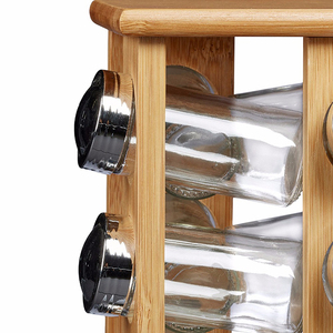 Tre gia vị giá tổ chức với lọ, 4 Tier xoay gia vị giá, nhà bếp gia vị lưu trữ Kệ với xoay cơ sở - Product Image 3