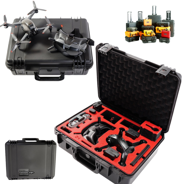 Custom DJI Drone EVA Foam Inserts Waterproof Shockproof Dustproof Aluminum Frame Trolley for Outdoor Tool Protection