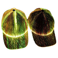 Cappello a LED in fibra ottica con cappelli luminosi luminosi Hip Hop con ricarica USB cappellini luminosi anche per feste a Led cappello di natale