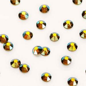 SS6 8 10 12 16 20 30 <span class=keywords><strong>Aurore</strong></span> ab Hotfix Verre Cristal Strass Applique Fer sur Strass Rond Flatback Cristal Pierres Artisanat - Product Image 6