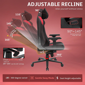 2026 Meilleur Fauteuil Gaming à Massage Complet Personnalisé d'Usine, Accoudoirs 4D, Base en Aluminium, Bluetooth, Mousse Moulée Frog, 90-165 °   pour Top - Product Image 4