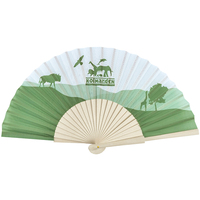 Éventail pliant en bois naturel peint, style chinois élégant, style rétro, éventail à main pour hommes et femmes