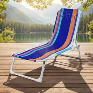 Tumbona Plegable de Metal con Diseño Moderno para Jardín, Patio, Piscina o Playa, Estilo Vogue INS - Product Image 4