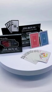 Chất lượng cao bền không thấm nước màu đen PVC chơi thẻ của nhà sản xuất 2PC/boong cho sòng bạc trò chơi hội đồng quản trị trong một hộp giấy bao bì - Product Image 3