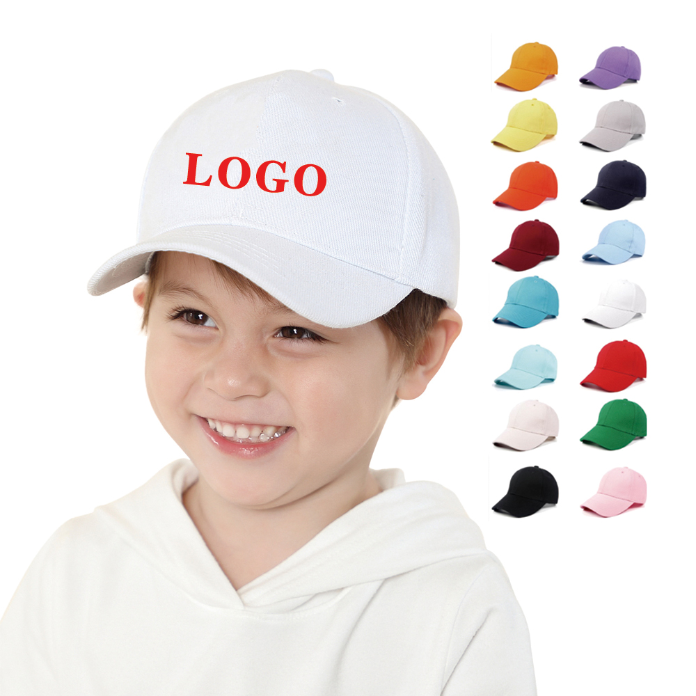 custom high quality classic cotton toddler ball hat children hats colorful plain kids baseball cap