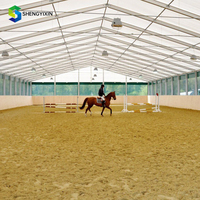 Tente pour chevaux de haute qualité, robuste, imperméable, avec structure en aluminium, pour les sports et les expositions, tissu PVC, toutes saisons
