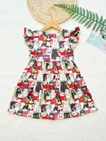 Robes d'été pour bébés filles, style boutique, à manches classiques, en soie de lait, à motifs, prêtes à l'emploi, sans droits de douane, à prix bas, vente en gros